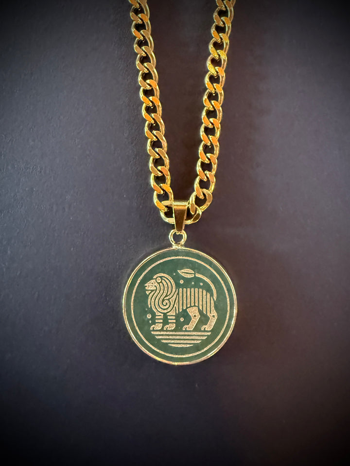 Green Jade & Golden Lion